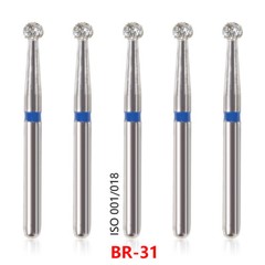 5pcs SANDENT Fresas de diamante dental para piezas de mano de alta velocidad