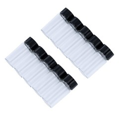 Newzoll 5mL(1/6 oz) Mini Clear Glass Vials with Plastic 5ml-10pcs, clear
