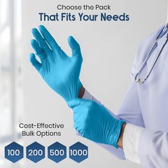 Nitrile Disposable Gloves 4 Mil Powder Free Latex Free Exam Medical Blue 🚀🚀🚀