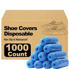 1000 Disposable Shoe Covers – Waterproof, Non-Slip Booties for Men & Women, Fits