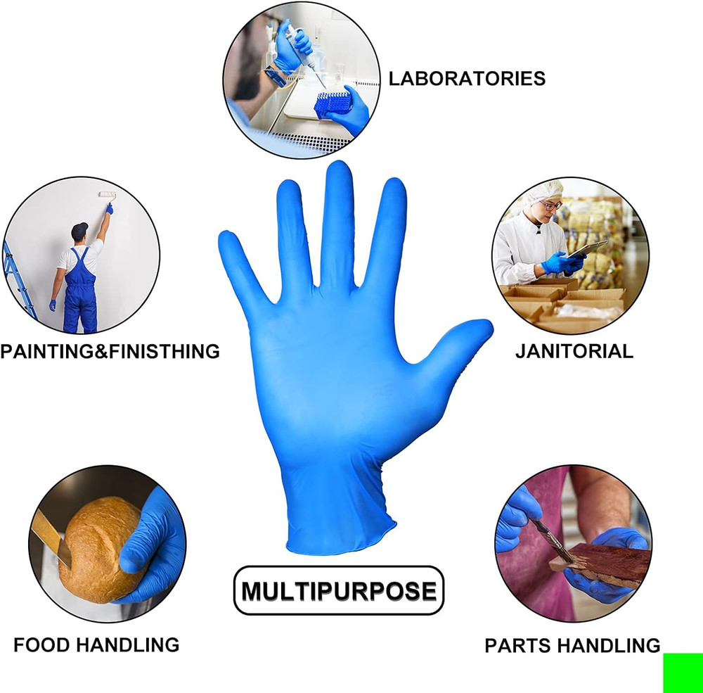 Premium Disposable Gloves – 4 Mil Nitrile-Vinyl Blend, Large (Box of 100)