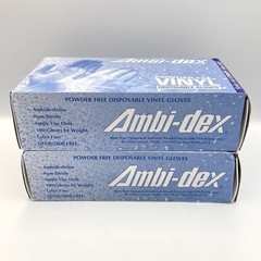 Ambi-dex Powder Free Vinyl Gloves XL 100 Ct (200 Total) Latex Free 2 Boxes New