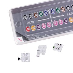 AZDENT Dental Orthodontic Clear Ceramic Brackets Braces Mini Roth.022 Hooks 345