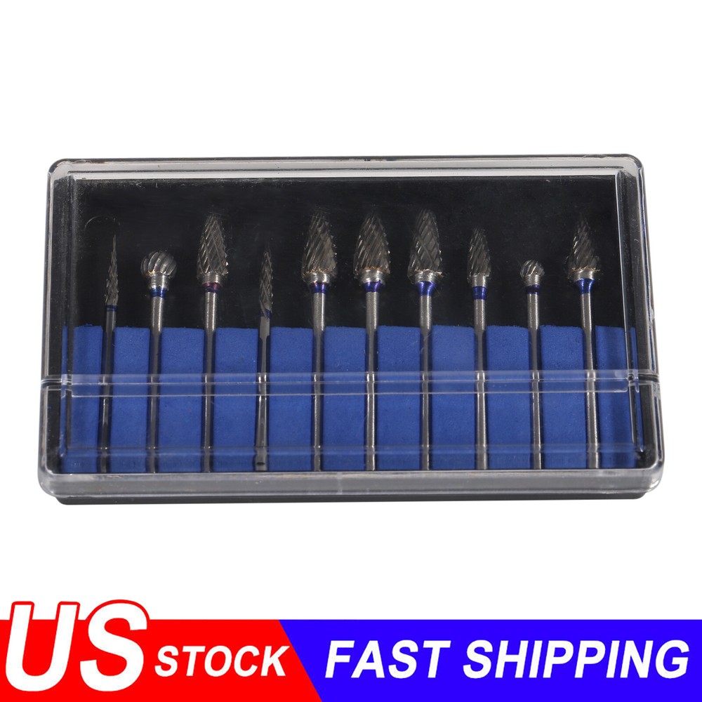 1-10 Dental Lab Polishing Bur Drills Tungsten Steel Carbide Burs Burrs 2.35MM ns