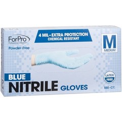 X Large Pack of 100 Blue Nitrile Gloves Food Safe Disposable Puncture Resistant
