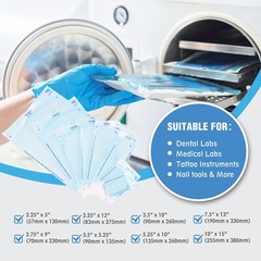2000(10 Boxes) 5.25″x10″ Dental Sterilization Pouches Sterilizer Autoclave Bags