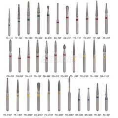 AZDENT 100Type Dental Diamond Burs FG Drill For High Speed Handpiece 1.6mm