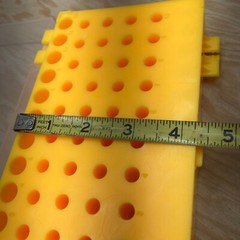 Dual Sided Vial Microtube Tube Tray Rack Holder – Reversible Cover – Yellow