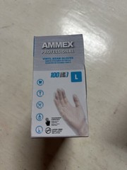 100 Medical Exam Gloves Large AMMEX Professional Vinyl Disposable Buy More Save