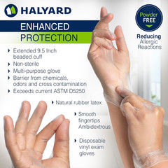 Disposable Vinyl Gloves, Powder-Free, Industrial, Food Service, Cleaning, 5.9…