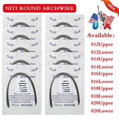Dental Ortho Super Elastic Niti Round Arch Wire Ovoid 012-020upper/lower all