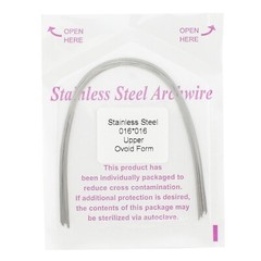 Dental Orthodontic Arch Wire Rectangular Ovoid Stainless Steel 16×16 17×25 18×25