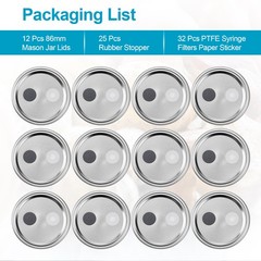 12x Wide Mouth Mushroom Liquid Culture Lid,Split-Type Mason Jar Lid with 0.22Um