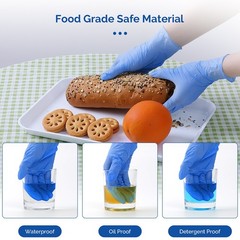 4 Mil Medical Grade Blue Nitrile Exam Latex Free Gloves S/M/L/XL