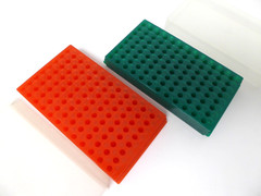 2 SETS 96-well reversible PP tube rack w/lid for 0.5, 1.5, & 2.0mL microtubes