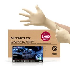 Case of 1000 MICROFLEX Diamond Grip MF-300 XL Gloves – Ideal for Various Uses