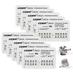 10X AZDENT Plus Dental Orthodontic Brackets Braces Roth.022 Hook 3 4 5 Mesh Base