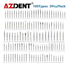 AZDENT 100Type Dental Diamond Burs FG Drill F High Speed Handpiece 1.6mm 5pc/PK