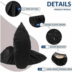 Disposable Non-Slip Shoe Covers (1000 Pairs) Blue Extra Large Non-Woven Durable