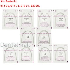 100 Pcs Dental Orthodontic Stainless Steel Arch Wire Ovoid Form Round 012-020U/L
