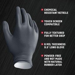 Venom Steel XX Large Black Nitrile Gloves Pack of 90 Heavy Duty Disposable