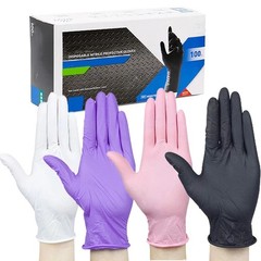 200pc Nitrile Disposable Gloves Powder Free Latex Free Tattoo Cleaning Hair Dye