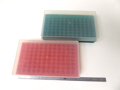 2 SETS 96-well reversible PP tube rack w/lid for 0.5, 1.5, & 2.0mL microtubes