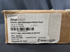 FISHERBRAND Autoclavable 14×19 Orange Biohazard Waste Bags 01-814A (200/cs)