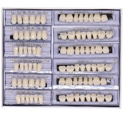 1-10 Boxes Dental Acrylic Resin Denture 23# A1 Full Sets Teeth Upper Lower Shade