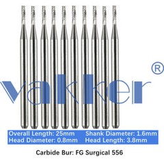 10/Pack Dental Surgical Carbide Burs Latch Type RA SURG Burs Low Speed RA1/4 RA1
