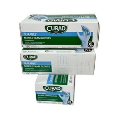 CURAD Durable Nitrile Exam Gloves, Extra Large, 540 Count (3 boxes x 180 ct)