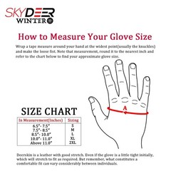 Skydeer 100 Full Grain Deerskin Leather Winter Gloves For Men And Women Warm