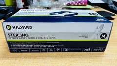 Halyard Sterling* Nitrile Exam Gloves 🧤 Gray 1 x BOX of 200 MEDIUM
