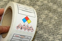 (1 Roll) – NFPA Panel Hazard Statement Labels 3″x2″ Chemical Product ID PPE Code