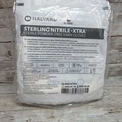 Halyard Sterling Nitrile-Xtra Exam Glove STERILE *12 SINGLE*Size: LG *See Date*