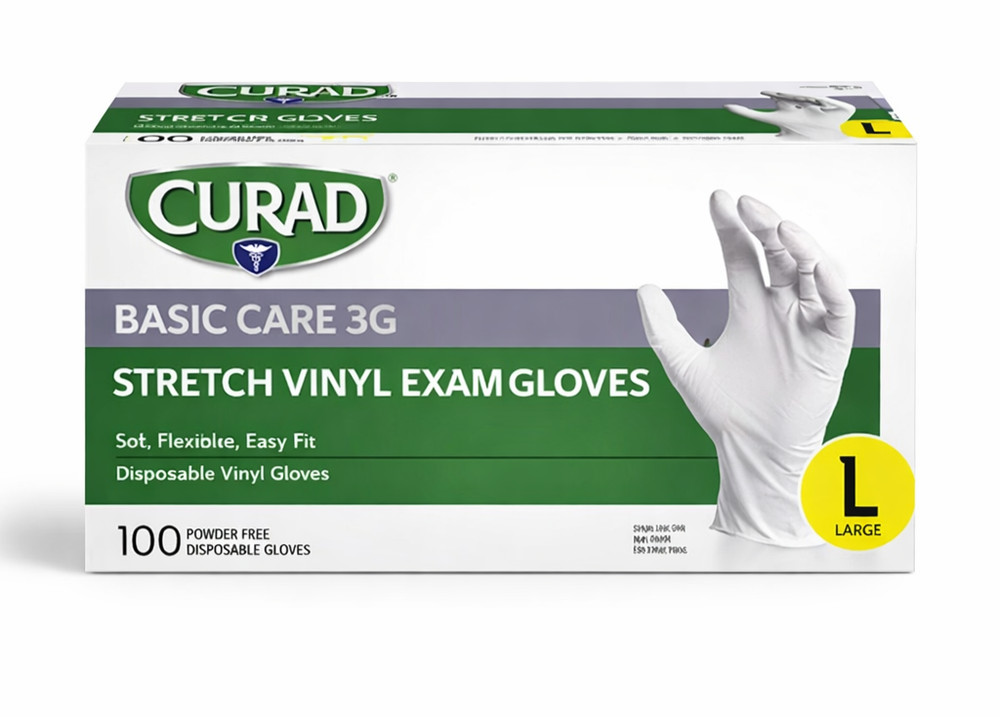 Disposable Vinyl Gloves Large Powder Free Latex Free Cleaning Food Prep Bulk
