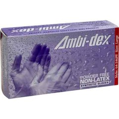 100 AMBI-DEX SYNTHETIC GLOVES, LARGE,WHITE,NON-LATEX,POWDER-FREE,#1 RECOMMENDED