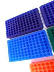 96-well reversible PP tube rack for 0.5, 1.5, & 2.0mL microtubes – LOT OF 5