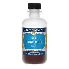Red Iron Oxide, 4oz, Reagent Grade 99.7% Pure, Sturdy Bottle SHIPS SAME DAY