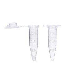 1000 PCS 0.5ml Microcentrifuge Tubes Clear Graduated Plastic Lab Snap Vials