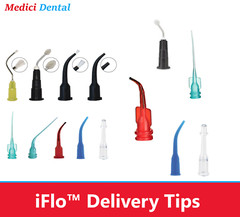 PacDent Dental IFlo™ Delivery Prebent Tips Endo Lock Tip w/ micro Brush, 19Ga