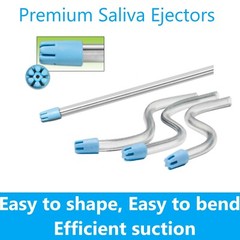 1000/Case Saliva Ejectors Ejector WHITE/BLUE Dental Suction Tips Disposable