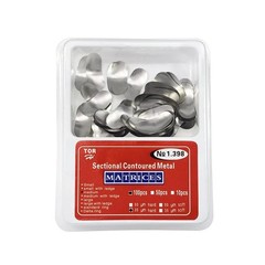 100 Pcs/Box Dental Metal Matrices Refill Matrix Band Sectional Contoured Ledge