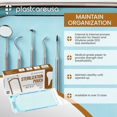 Self-Sealing Sterilization Pouch, 5.25″ x 10″, Paper/Blue Film (Case of 1000)