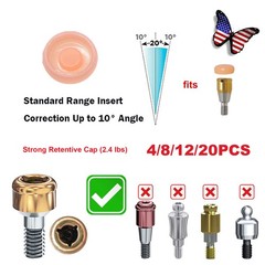 US Overdenture Fit Zest Locator Ti Abutment Retention Caps Hiossen Nobel Zimmer