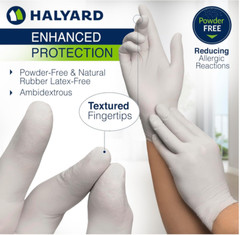 2 Boxes of 170, Halyard Sterling Nitrile Powder Free Exam Gloves, Extra Large.