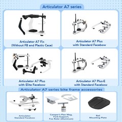 Bioart A7 Plus Adjustable Articulator Standard Elite Facebow Incisal Guide Table