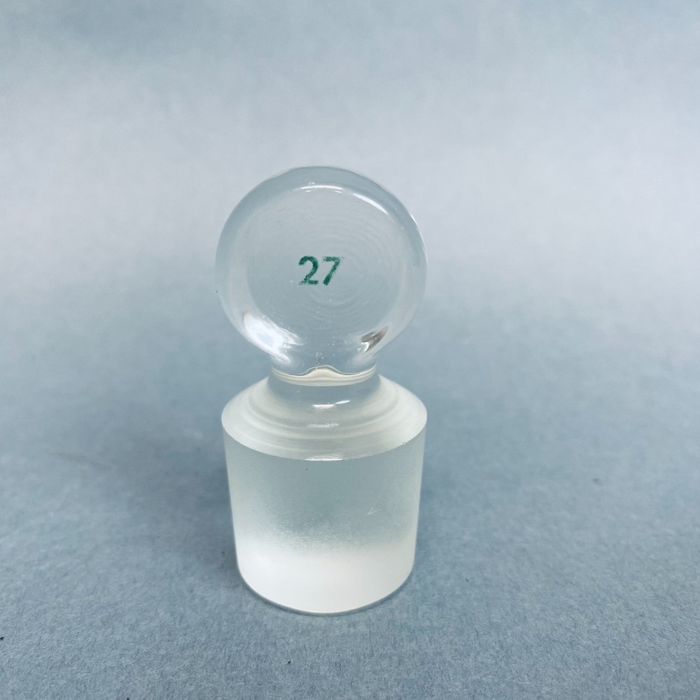 Chemglass Pennyhead Stopper #27 Solid Flask Length Lot of 3 Stoppers