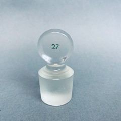 Chemglass Pennyhead Stopper #27 Solid Flask Length Lot of 3 Stoppers