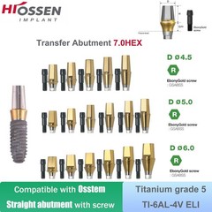 US Dental Straight Abutment Hiossen ET Osstem TS Ti Mini Regular Platform Hex